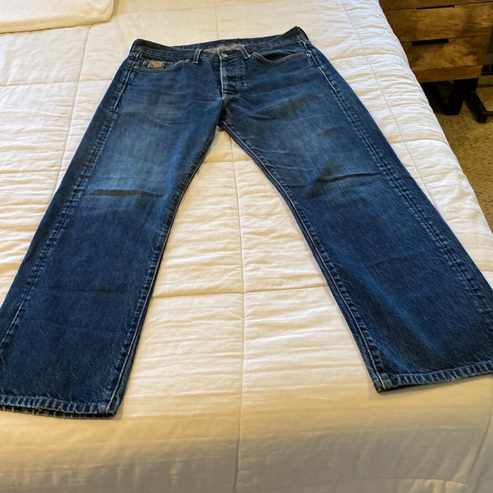 G Star blue jeans, button fly, size 33 waist